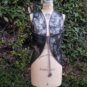 Amazing reversible leather Elizabeth Michaels Vest